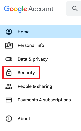 Google account security